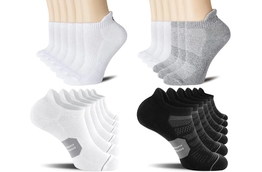 6 Pairs CelerSport Unisex Running Ankle Socks with Cushion