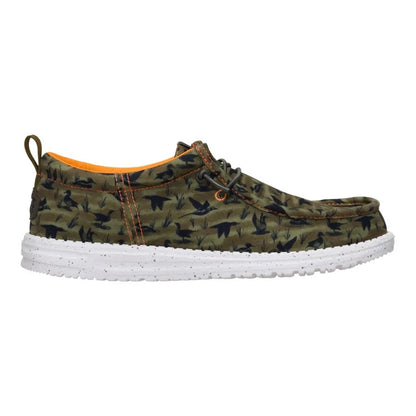 Hey Dude Men's Wally Funk Duck Print Dark Olive/Multi