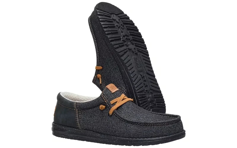Hey Dude Men's Wally Funk Denim Black