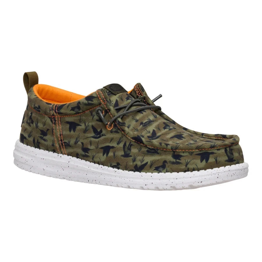 Hey Dude Men's Wally Funk Duck Print Dark Olive/Multi
