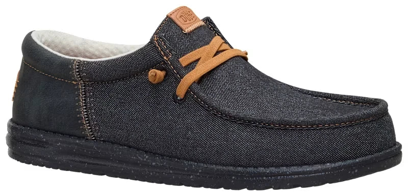 Hey Dude Men's Wally Funk Denim Black