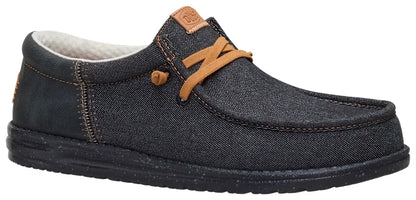 Hey Dude Men's Wally Funk Denim Black