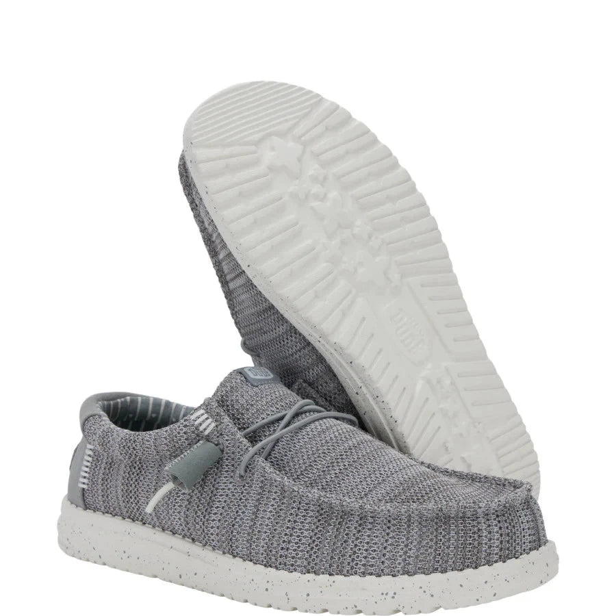 Hey Dude Men's Wally Stretch Sox Grey