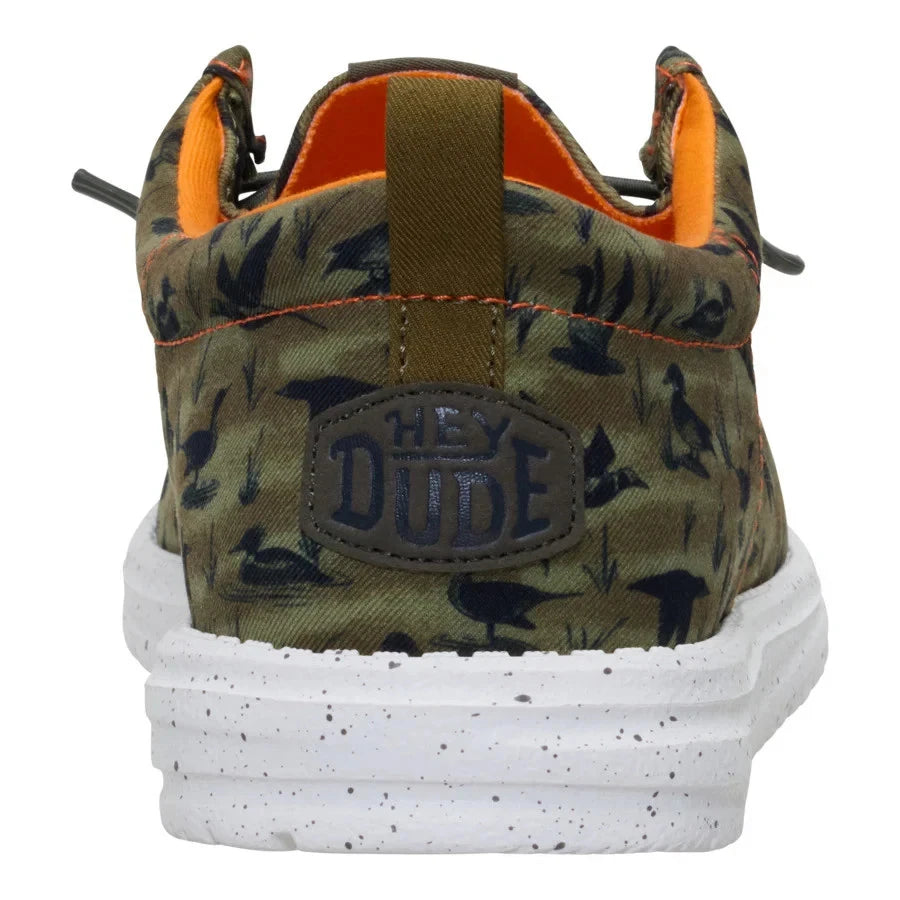 Hey Dude Men's Wally Funk Duck Print Dark Olive/Multi