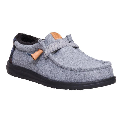 Hey Dude Men's Wally Cozy Plaid Smoke Grey/Multi