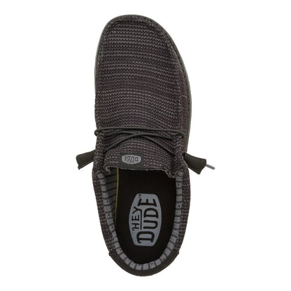 Hey Dude Men's Wally Stretch Sox Black/Black