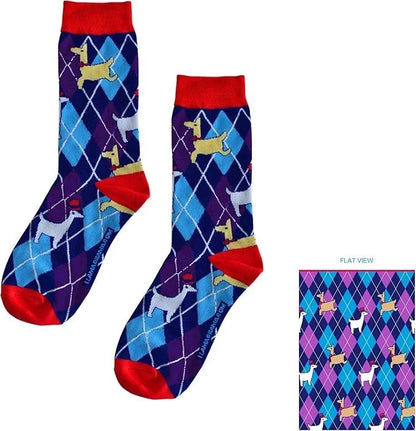6 Pairs Llama Crew Socks in Premium Gift Box for Teens and Adults