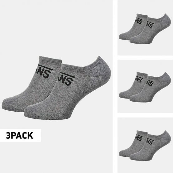 Vans Men's Classic Kick Socks 3 Pack, Heather Grey