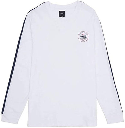 Vans Men's Long Sleeve T-Shirt, (The Striker) White