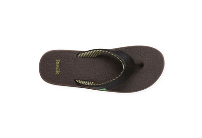 Sanuk Women's Yoga Mat Flip Flops, Brown