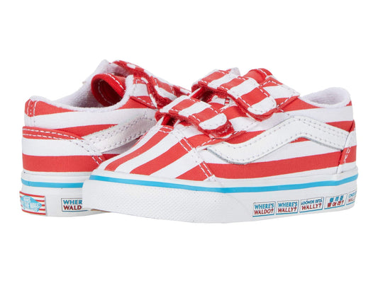 Vans Kids, Where's Waldo? Old Skool, International Stripes (Toddler)
