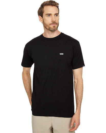 Vans Mens Left Chest Logo T-Shirt, Black/White