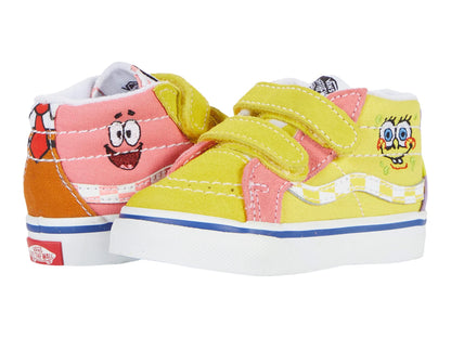 Vans Kids SK8 Mid Reissue, Spongebob Best Friends, (Toddler)