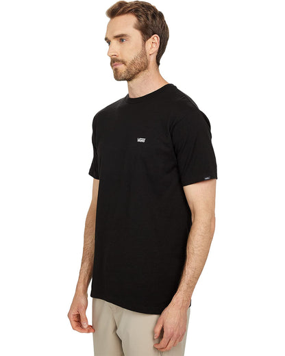 Vans Mens Left Chest Logo T-Shirt, Black/White