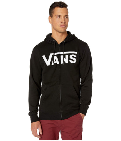 Vans Men Classic Zip Hoodie, Black/White