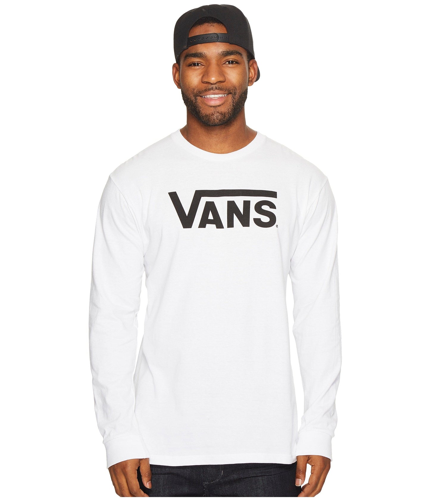 Vans Men Classic Long Sleeve T-Shirt, White