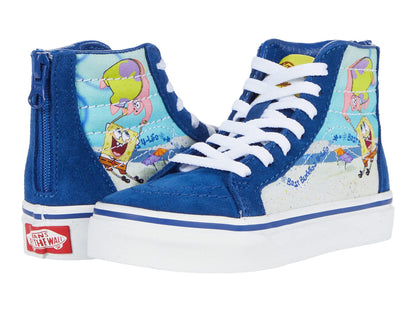 Vans Kids SK8 Hi Zip, Spongebob Best Buddies 4 Life, (Kids)