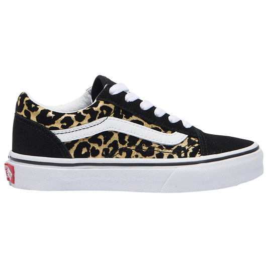 Vans Kids Old Skool, (Animal Checkerboard) Leopard/Black, (Kids)