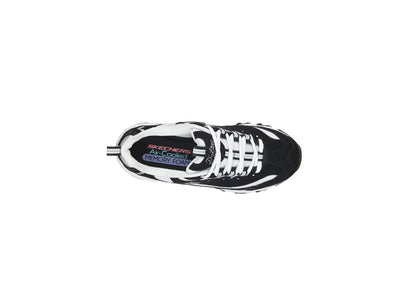 Skechers Women's D'Lites Biggest Fan, Black/White