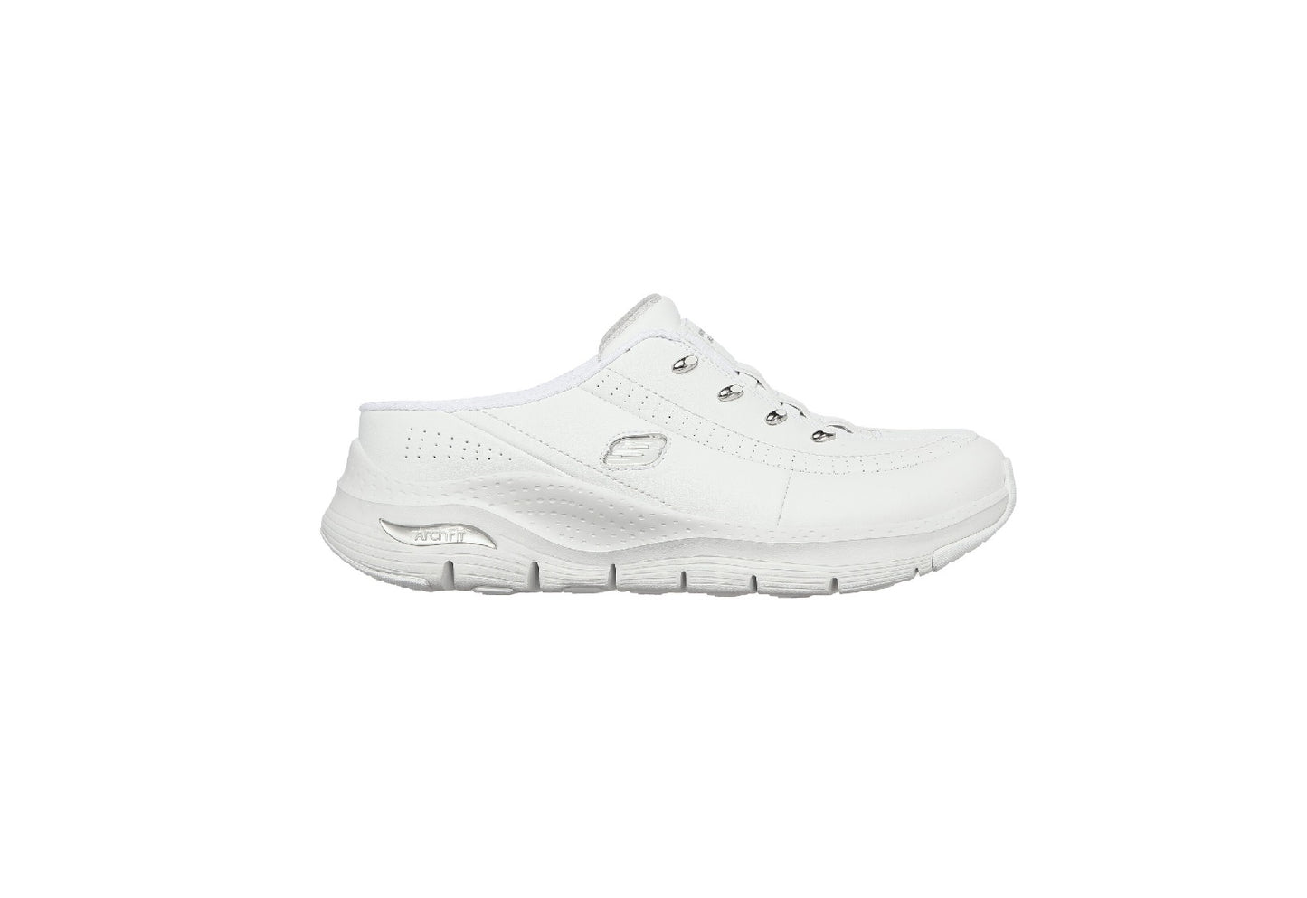 Skechers Women's Arch Fit - Blessful Me, White/Silver