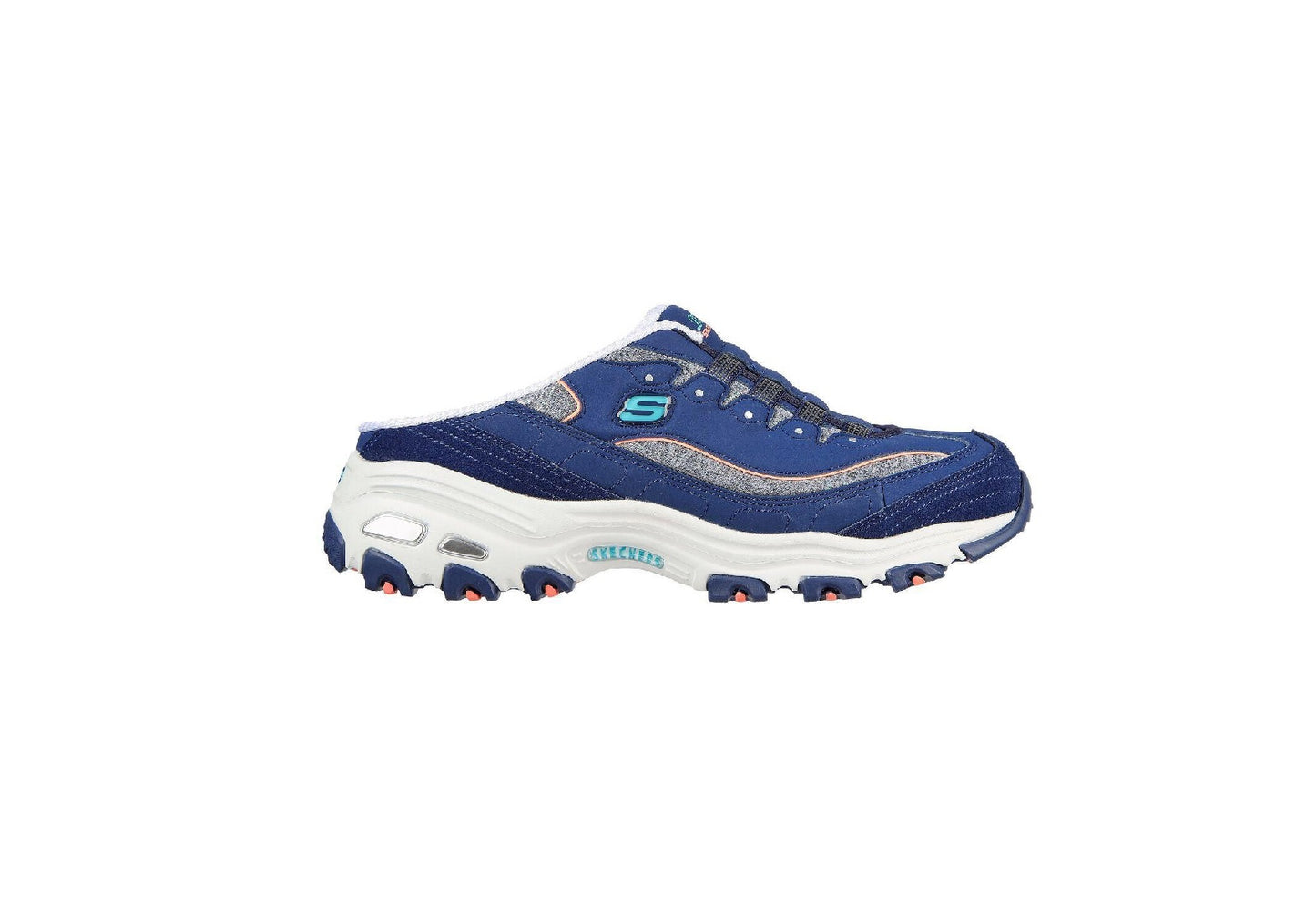 Skechers Women's D'Lites Comfy Cloud, Navy/Pink