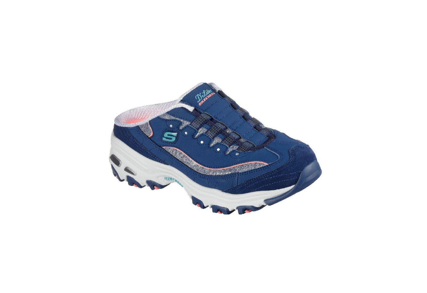 Skechers Women's D'Lites Comfy Cloud, Navy/Pink