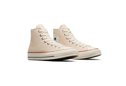 Converse Chuck 70 High Top Vintage Canvas Sneaker, Parchment/Garnet/Egret (Men)