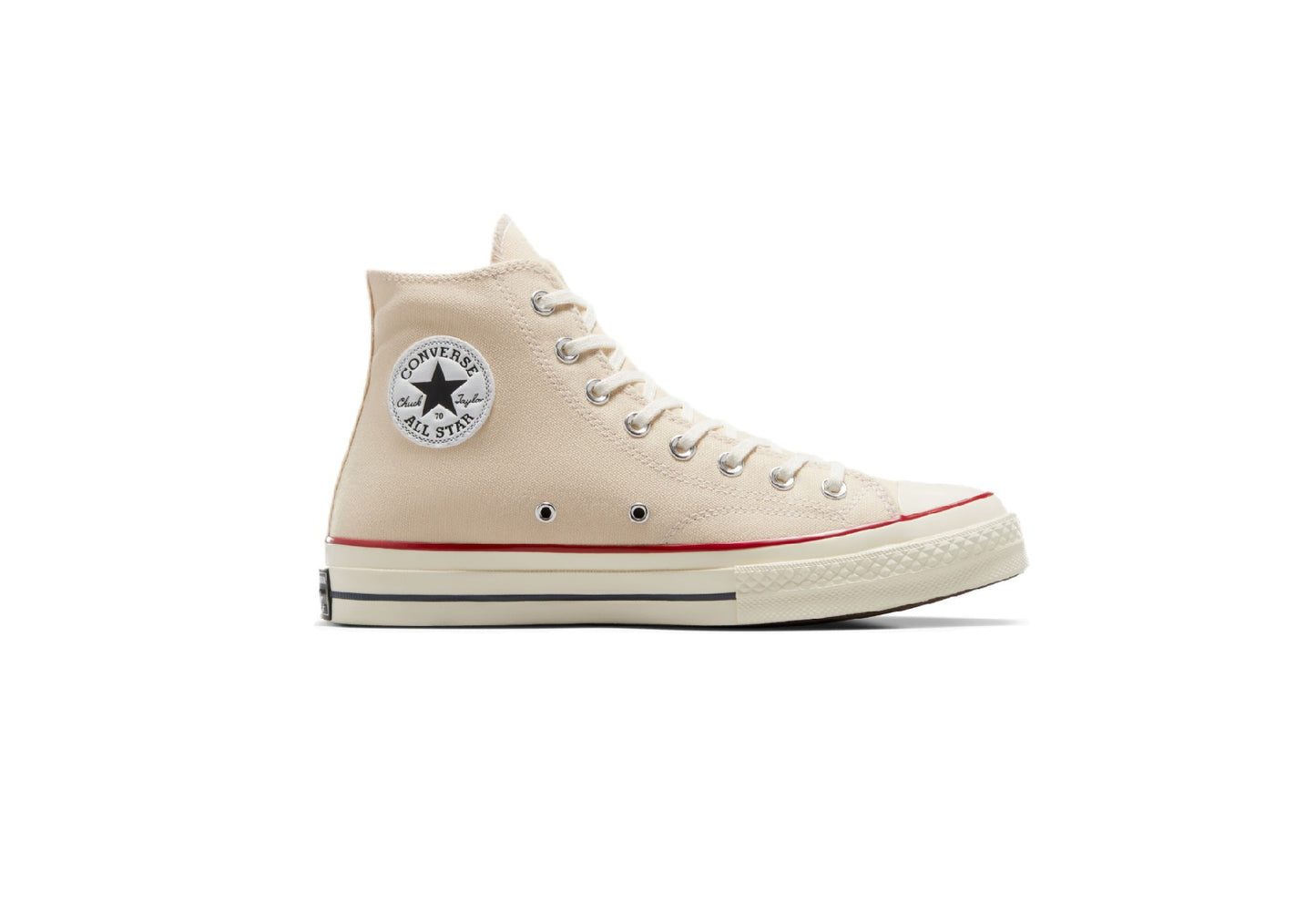 Converse Chuck 70 High Top Vintage Canvas Sneaker, Parchment/Garnet/Egret (Men)