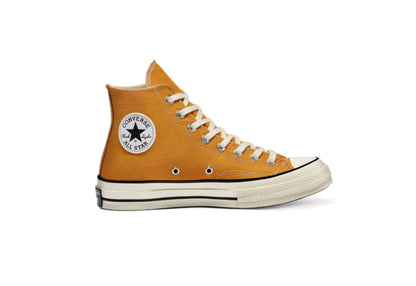 Converse Chuck 70 High Top Vintage Canvas Sneaker, Sunflower/Black/Egret (Men)