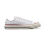 Converse Chuck 70 Low Top Vintage Canvas Sneaker, White/Garnet/Egret (Women)