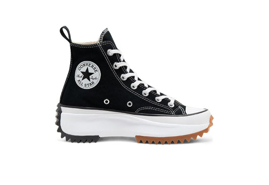 Converse Run Star Hike Platform High Top Canvas Sneaker, Black/White/Gum (Women)