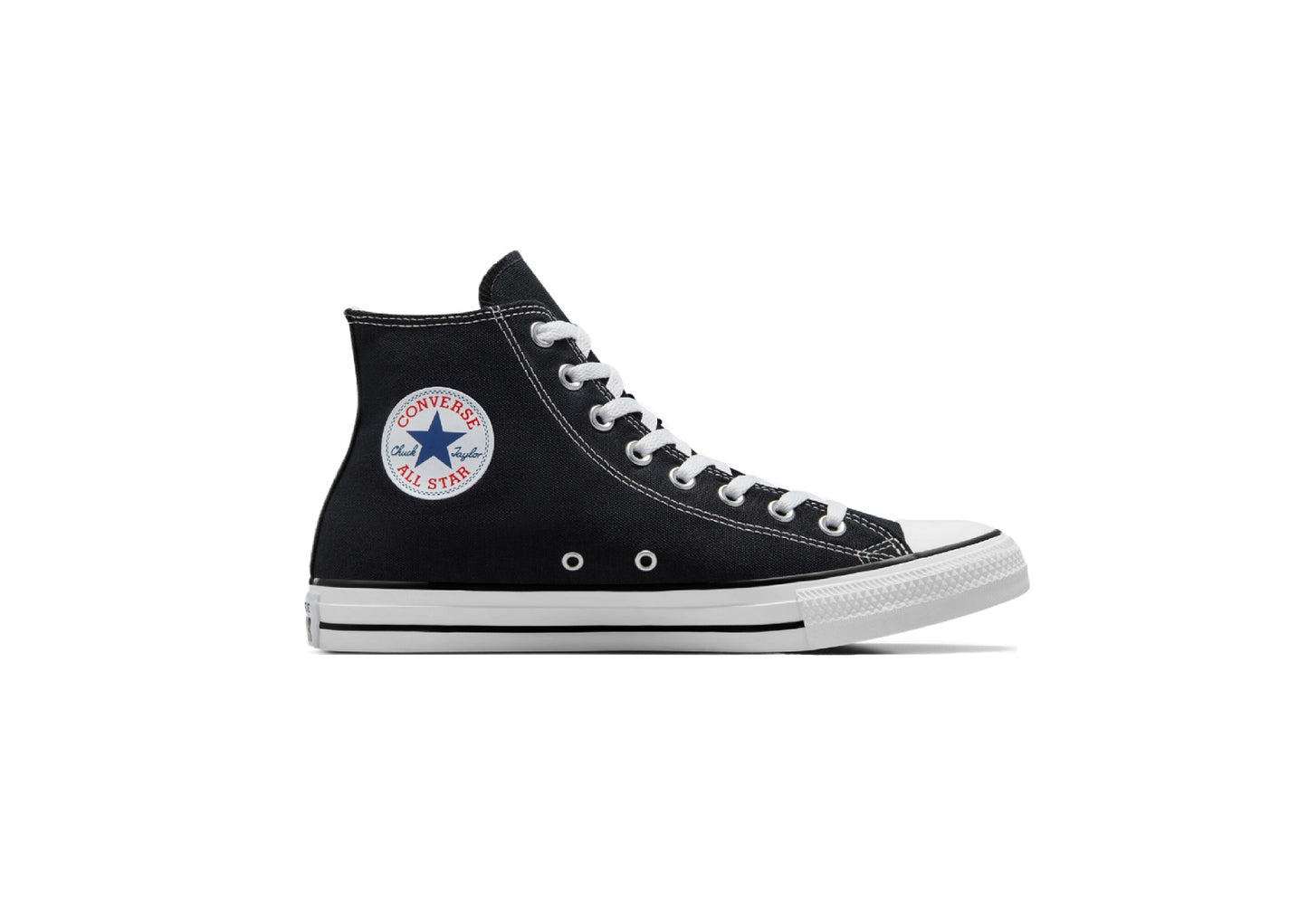 Converse Chuck Taylor All Star High Top Canvas Sneaker, Black/White (Men)