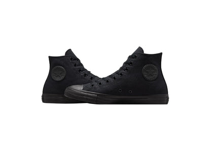 Converse Chuck Taylor All Star High Top Canvas Sneaker, Black Monochrome (Women)