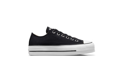 Converse Women's Chuck Taylor All Star Lift Platform Low Top Canvas Sneaker, Black/White/White