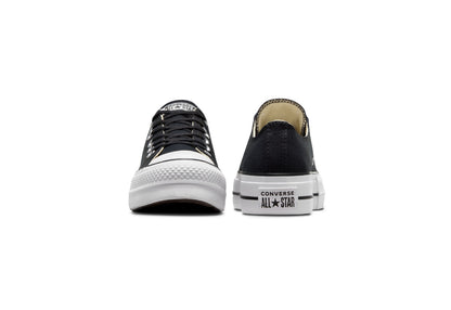 Converse Women's Chuck Taylor All Star Lift Platform Low Top Canvas Sneaker, Black/White/White