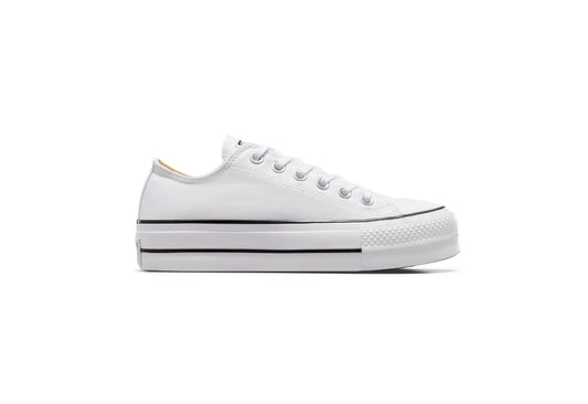 Converse Women's Chuck Taylor All Star Lift Platform Low Top Canvas Sneaker, White/Black/White