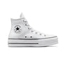 Converse Women's Chuck Taylor All Star Lift Platform High Top Leather Sneaker, White/Black/White