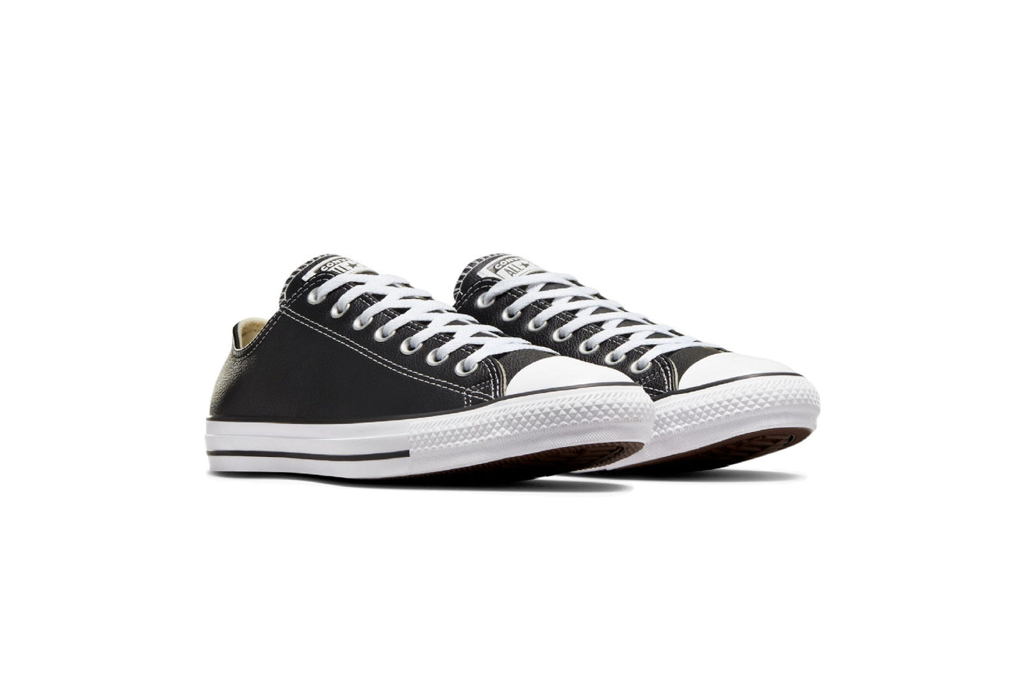 Converse Chuck Taylor All Star Low Top Leather Sneaker, Black (Women)