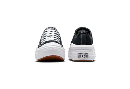 Converse Women's Chuck Taylor All Star Move Platform Low Top Canvas Sneaker, Black/White/White