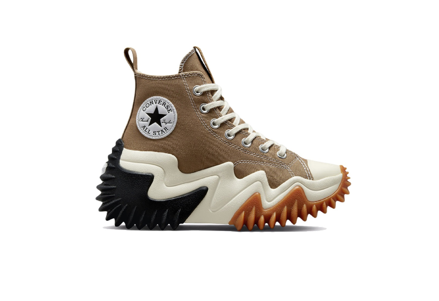 Converse Run Star Motion CX Platform High Top Canvas Sneaker, Sand Dune/Black/Egret (Men)