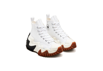 Converse Run Star Motion CX Platform High Top Canvas Sneaker, White/Black/Gum Honey (Women)