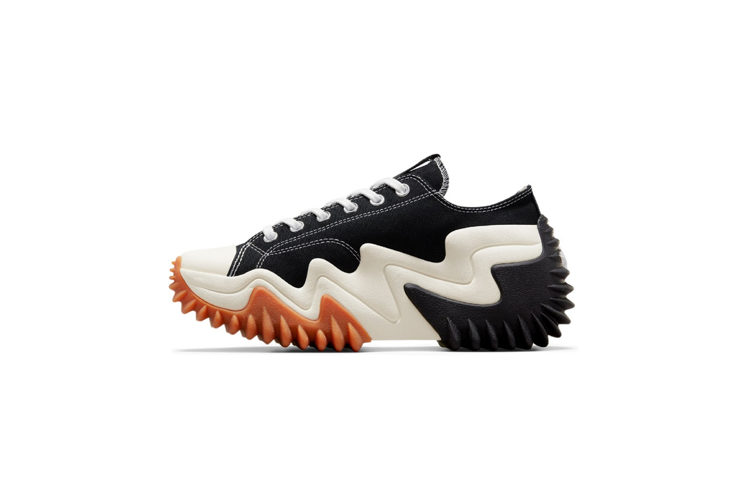 Converse Run Star Motion CX Platform Low Top Canvas Sneaker, Black/White/Egret (Men)