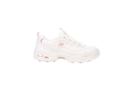 Skechers Women's D'Lites Fresh Start, White/Rose Gold