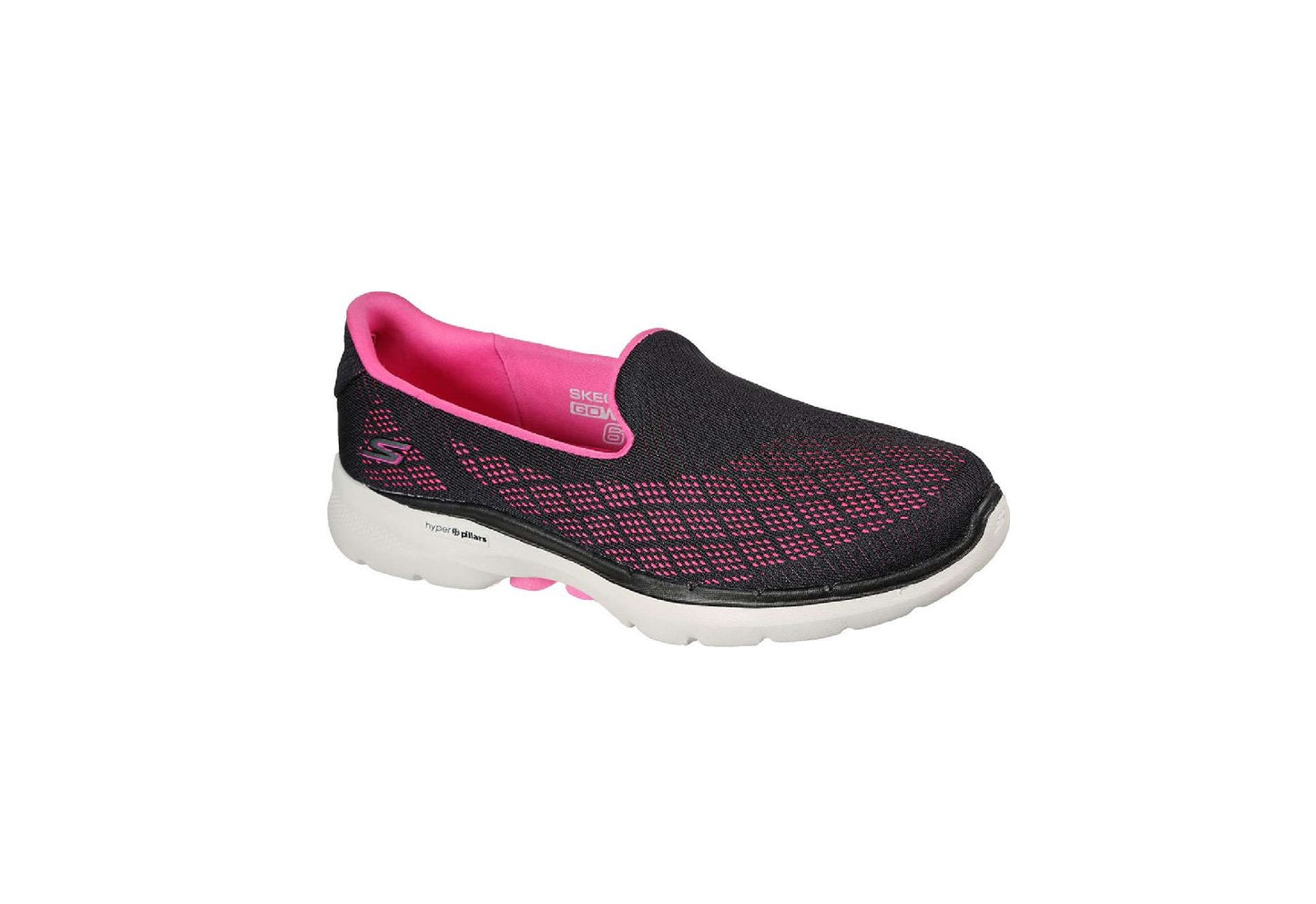 Skechers Women's Go Walk 6 - Cosmic Force, Black/Hot Pink