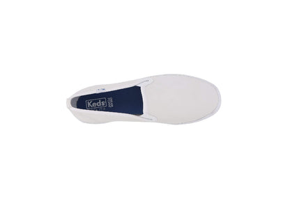 Keds Women's Champion Leather Slip-On Sneaker, White