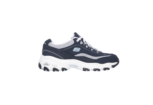 Skechers Women's D'Lites Life Saver, Navy/White/Light Blue