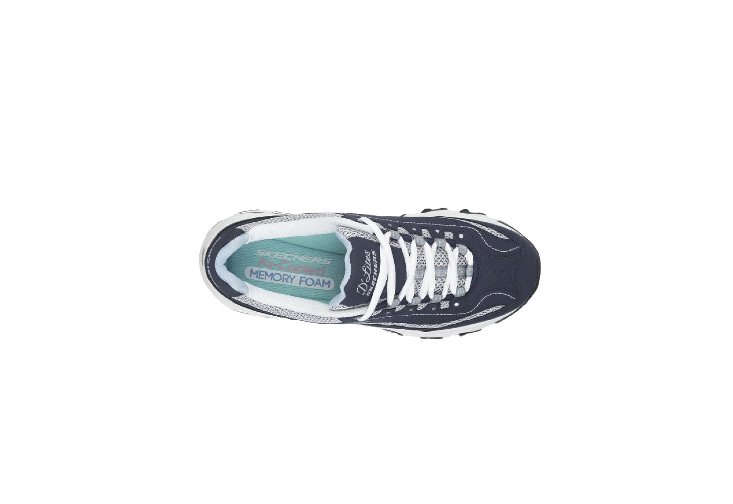 Skechers Women's D'Lites Life Saver, Navy/White/Light Blue