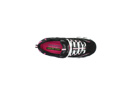 Skechers Women's D'Lites Me Time, Black/Hot Pink