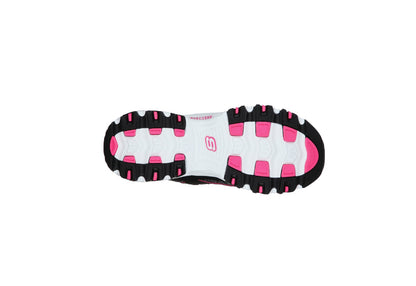 Skechers Women's D'Lites Me Time, Black/Hot Pink