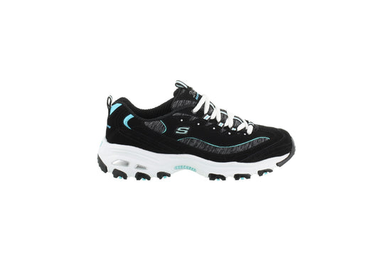 Skechers Women's D'Lites Me Time, Black/Turquoise